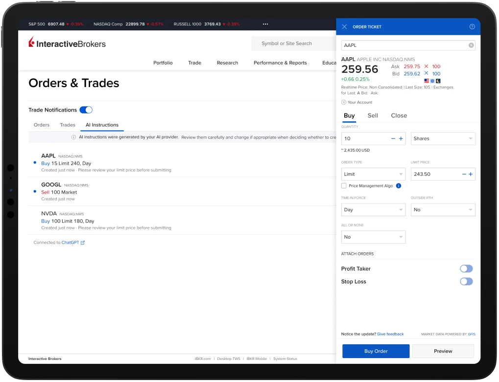Example of ARC AI Integration within Client Portal