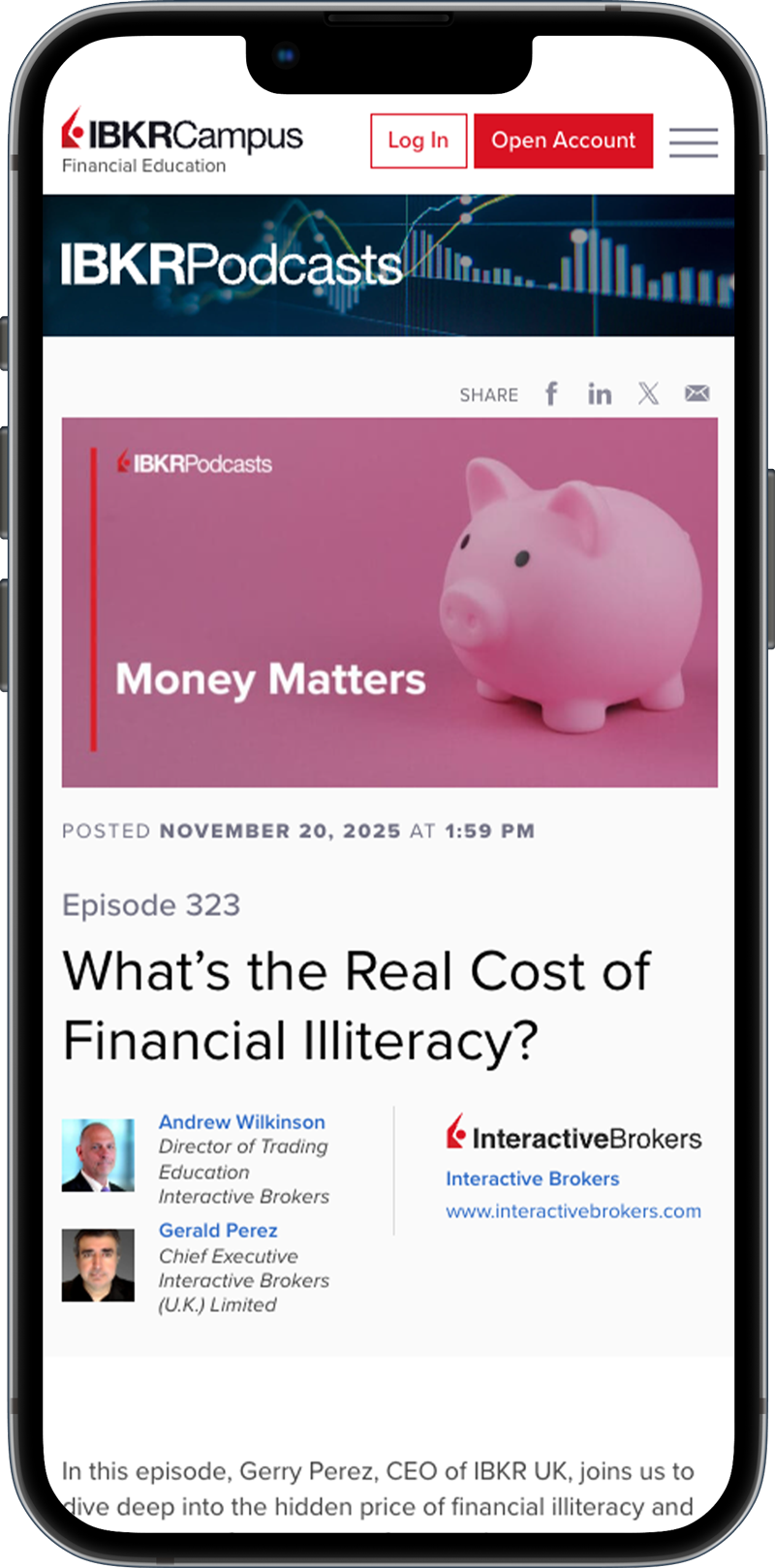 iPhone with ARC Campus Podcasts
